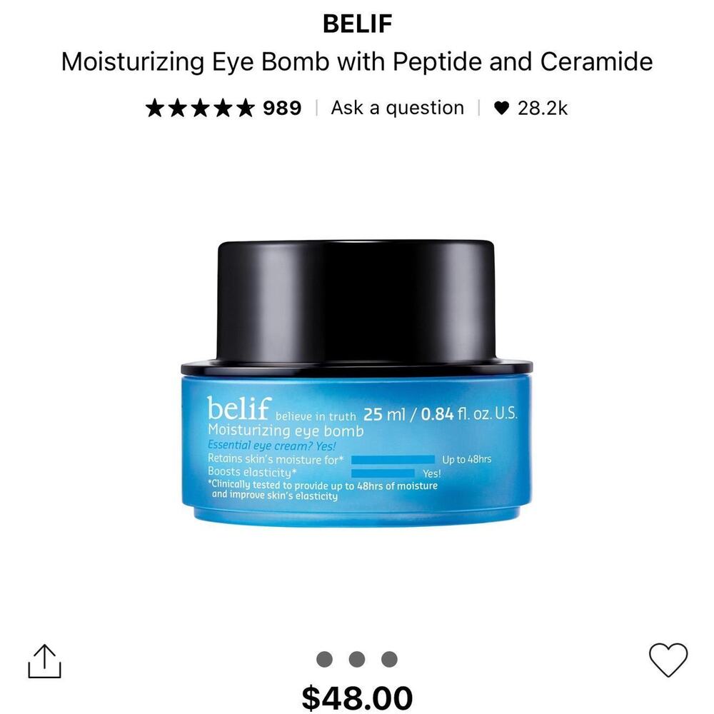 Belif - Moisturizing Eye Bomb - 25ml